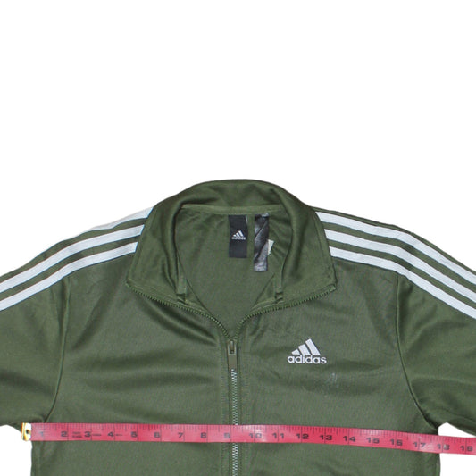 Adidas Men's Green Full Zip Track Jacket Size L AEROREADY Polyester