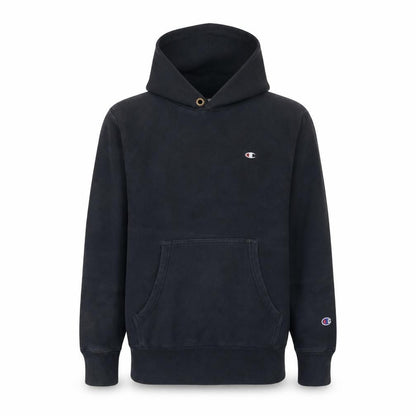 Champion Mens Black Reverse Weave Pullover Hoodie Large Cotton