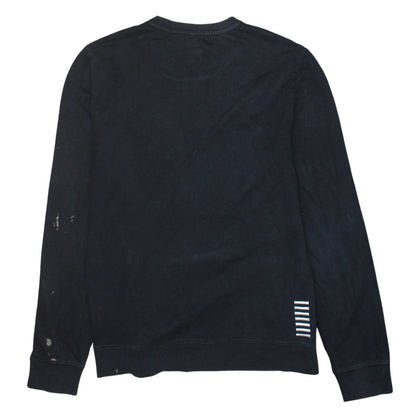 Emporio Armani EA7 Men's Black Cotton Pullover Sweatshirt L