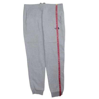 The North Face Mens Grey Fleece L Jogger Sweatpants Tapered Fit