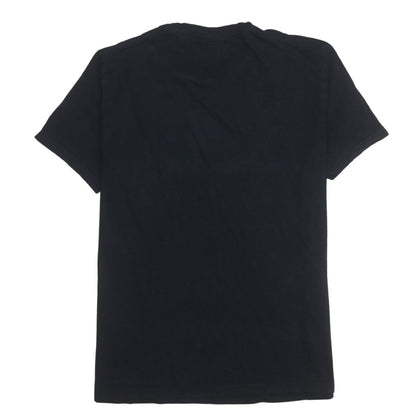 Champion Men's Black Medium Graphic Logo Cotton T-Shirt