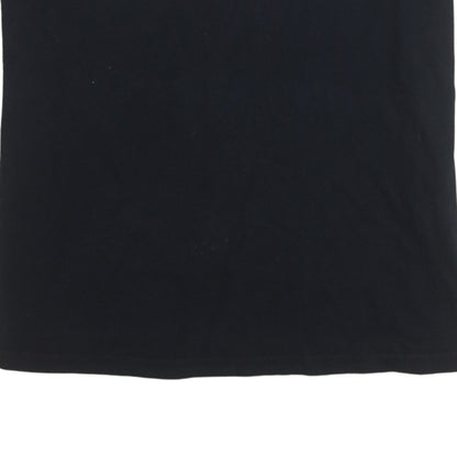 Champion Men's Black Medium Graphic Logo Cotton T-Shirt