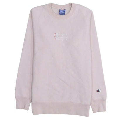 Champion Women's Pink Crew Neck Pullover Sweatshirt XS