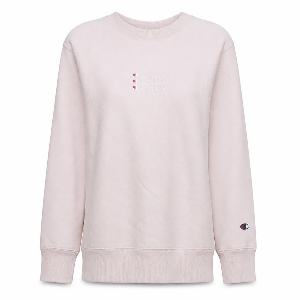 Champion Women's Pink Crew Neck Pullover Sweatshirt XS