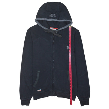 U.S. Polo Assn. Men's Blue Full Zip Hoodie Size M Fleece Sweatshirt