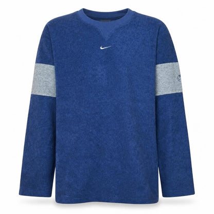 Nike Mens Blue Crew Neck Pullover Sweatshirt Size L Fleece Sportswear
