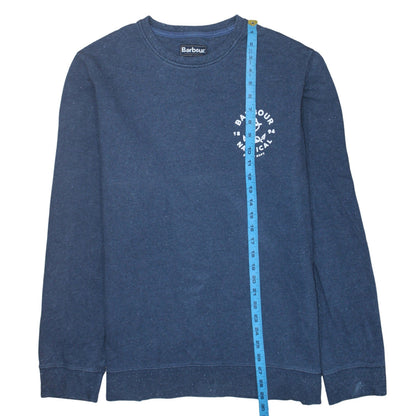 Barbour Men's Blue XL Nautical Logo Crew Neck Sweatshirt