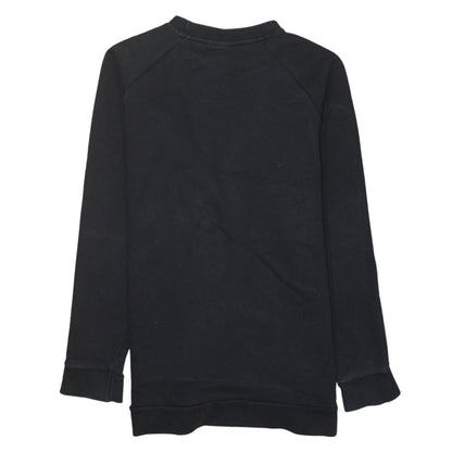 Adidas Womens Black Crew Neck Logo Sweatshirt Size 12