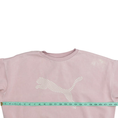 Puma Women's Pink Crew Neck Pullover Sweatshirt Size L