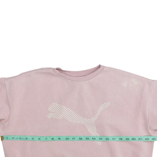 Puma Women's Pink Crew Neck Pullover Sweatshirt Size L