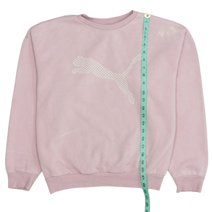 Puma Women's Pink Crew Neck Pullover Sweatshirt Size L
