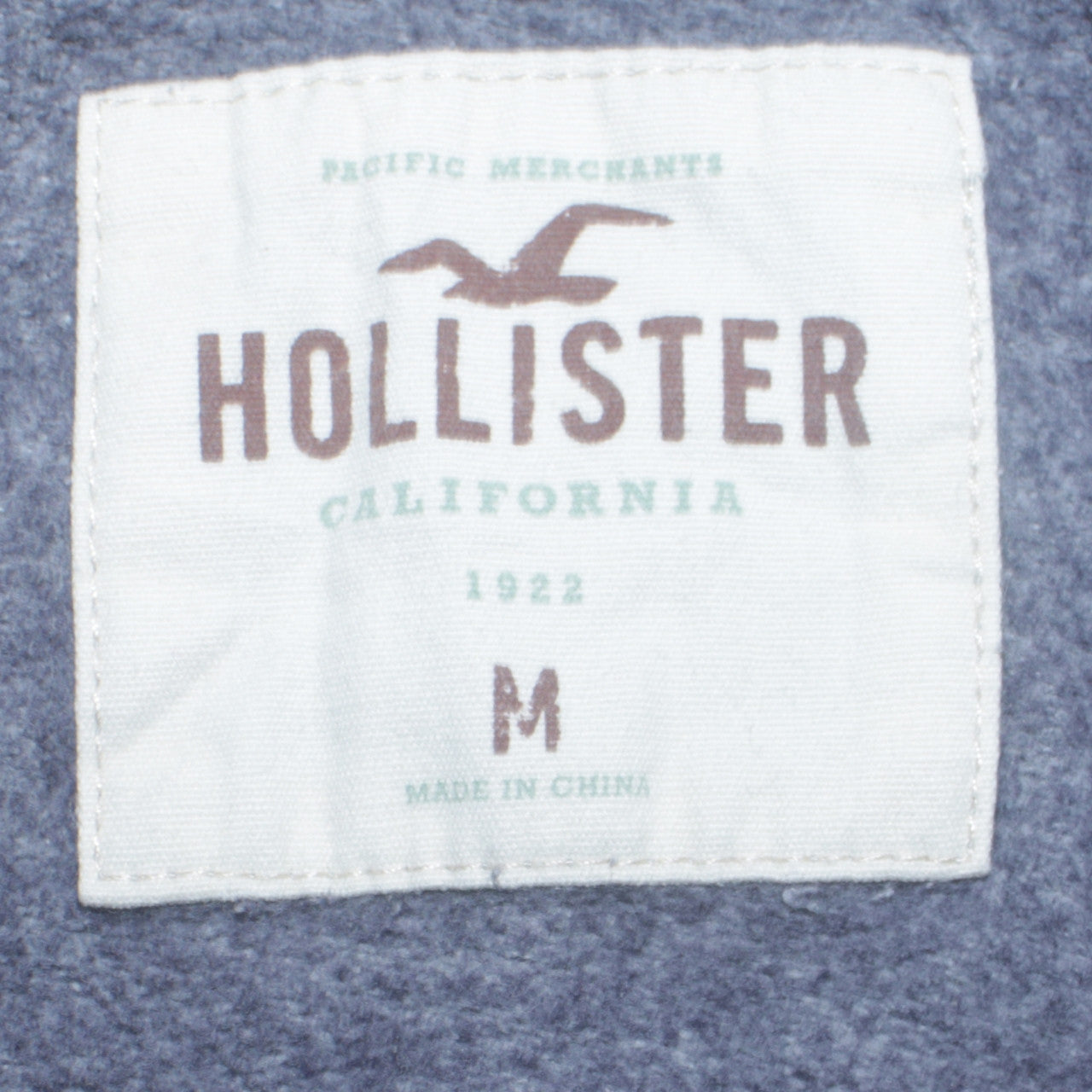 Hollister Men’s Grey Full Zip Hoodie Medium Regular Fit