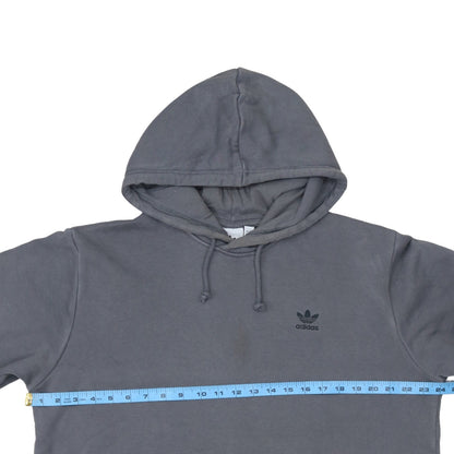 Adidas Men's Grey L Hoodie Track Jacket with Logo & Pocket