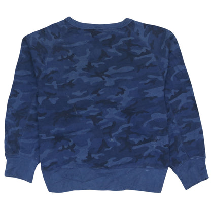 GAP Womens Blue Camouflage Pullover Sweatshirt Size S