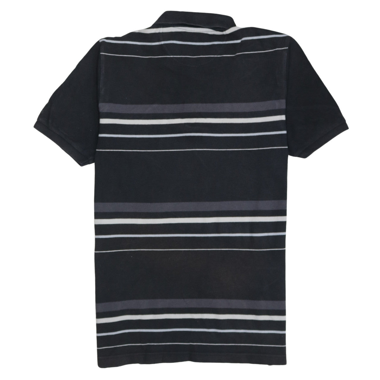 Adidas Men's Black Striped Cotton Polo Shirt M