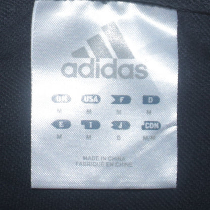 Adidas Men's Black Striped Cotton Polo Shirt M