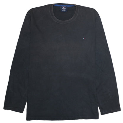 Tommy Hilfiger Men's Black Long Sleeve Cotton T-Shirt L