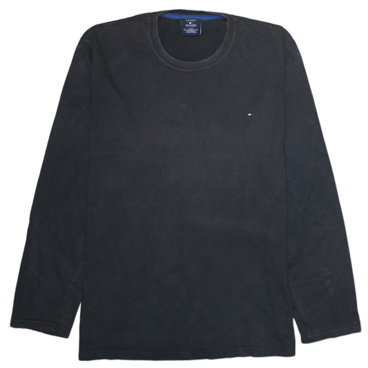 Tommy Hilfiger Men's Black Long Sleeve Cotton T-Shirt L