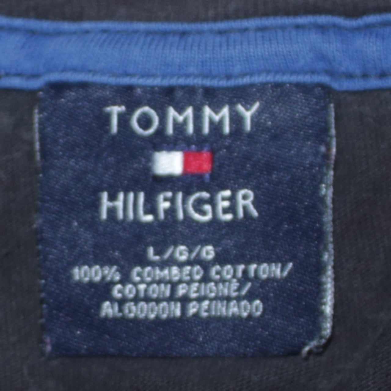 Tommy Hilfiger Men's Black Long Sleeve Cotton T-Shirt L