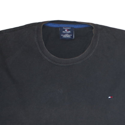 Tommy Hilfiger Men's Black Long Sleeve Cotton T-Shirt L