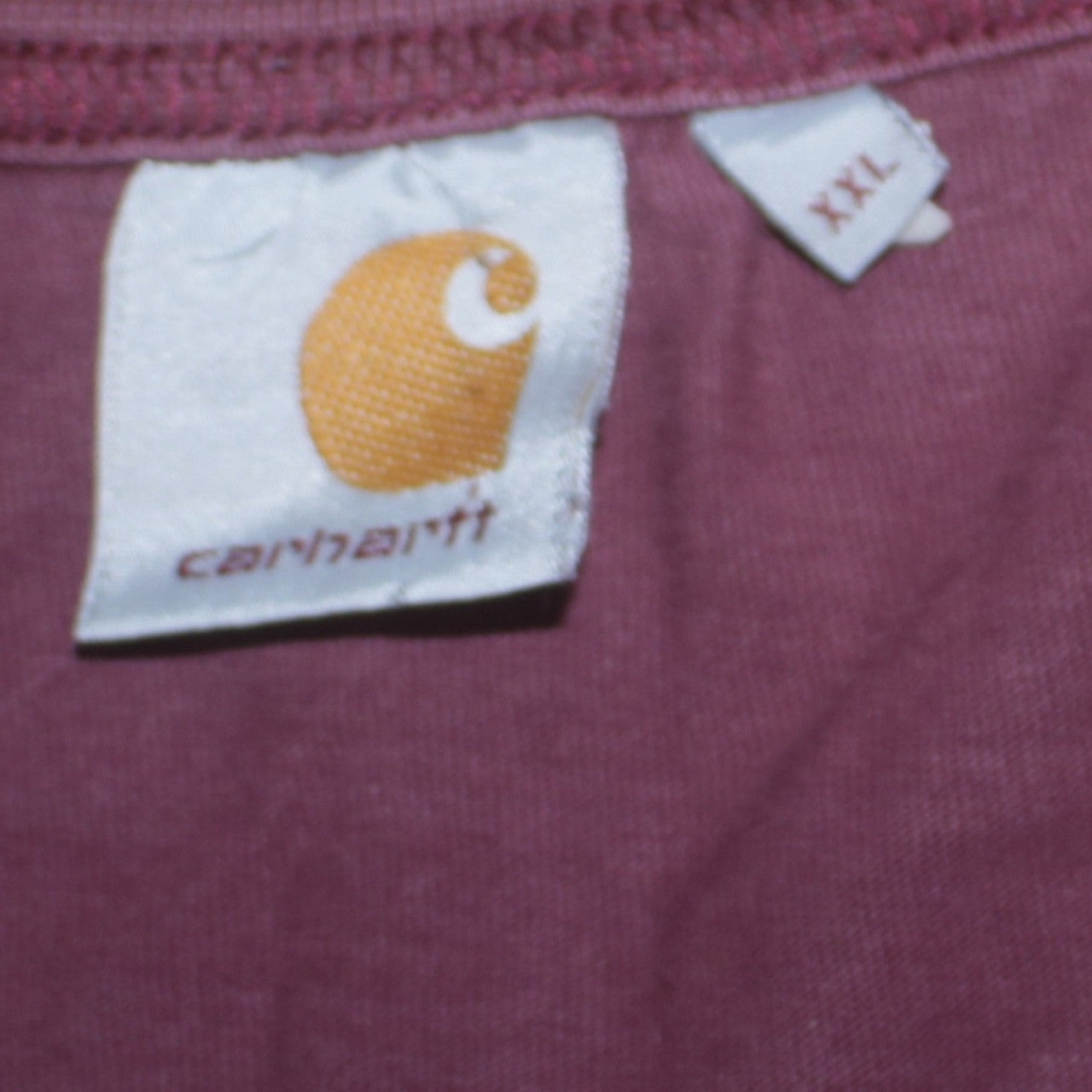Carhartt Men’s Burgundy Duck Logo T-Shirt XXL Cotton Crew Neck