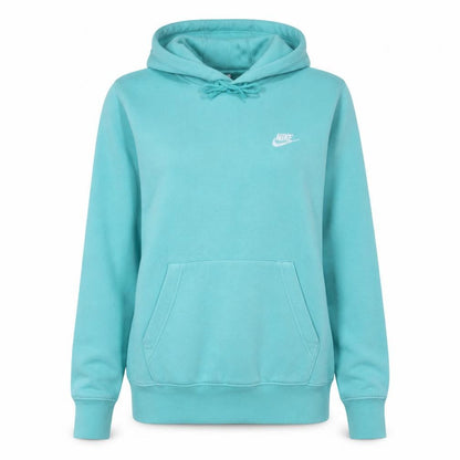 Nike Women’s Blue Pullover Hoodie M Cotton Blend Casual Style