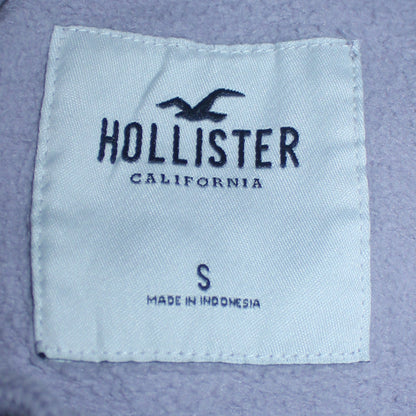 Hollister Women’s Lilac Hoodie Small Pullover Embroidered Logo Cotton Blend