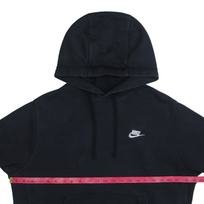 Nike Men's Black Pullover Hoodie Medium Fleece Logo Sweatshirt