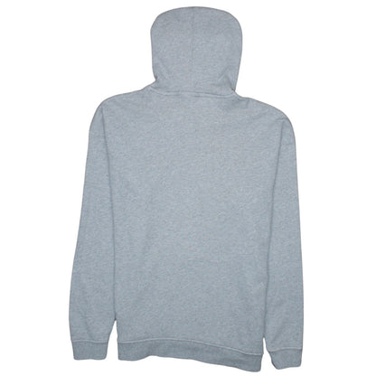 Adidas Women Grey Pullover Hoodie UK 12 Logo Print Lined Sweatshirt