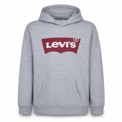 Levi's Men's Grey Logo Pullover Hoodie Size L Classic Style