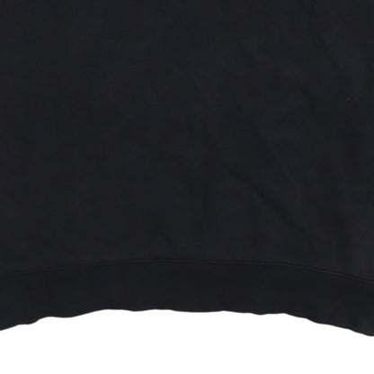 Reebok Men Black M Pullover Sweatshirt Crew Neck Logo Fleece