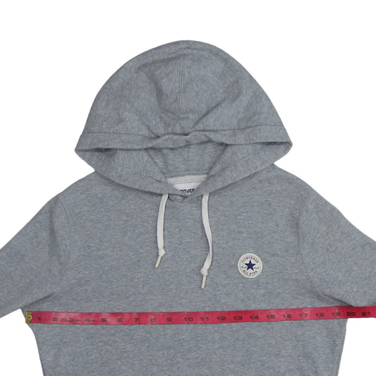 Converse Boys Grey Pullover Hoodie Size S Fleece Logo Sweatshirt