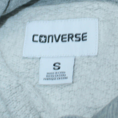 Converse Boys Grey Pullover Hoodie Size S Fleece Logo Sweatshirt