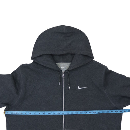 Nike Men's Grey Full Zip Hoodie XL Cotton Blend Sportswear
