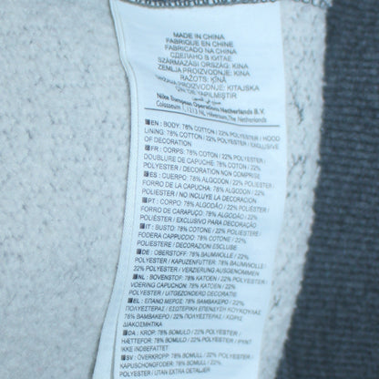 Nike Men's Grey Full Zip Hoodie XL Cotton Blend Sportswear