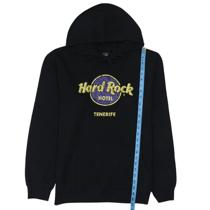 Hard Rock Hotel Tenerife Womens Black Pullover Hoodie Large Cotton Blend
