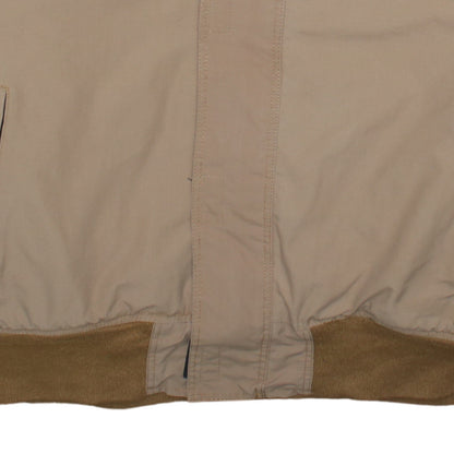Dickies Men's Beige Hooded Bomber Jacket Medium Polyamide Lined Workwear