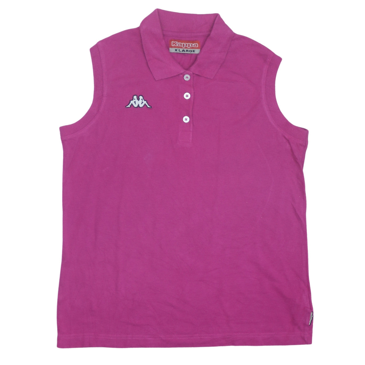 Kappa Womens Pink Sleeveless Polo Shirt XL Casual Sportswear