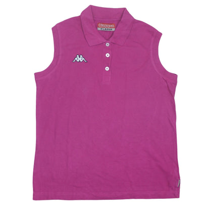 Kappa Womens Pink Sleeveless Polo Shirt XL Casual Sportswear