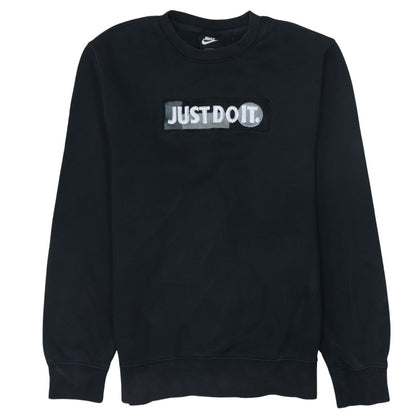 Nike Boys Black 'Just Do It' Fleece Pullover Sweatshirt Size S
