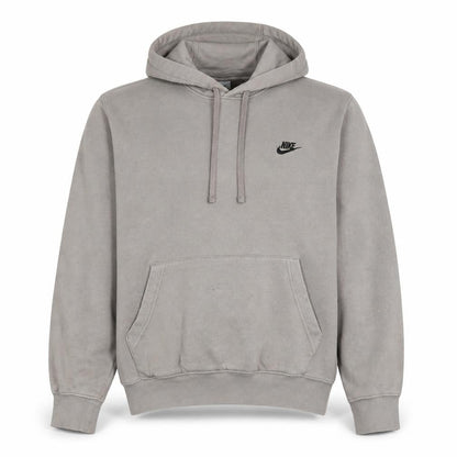Nike Men Beige Pullover Hoodie L Fleece Logo Sportswear