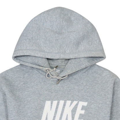 Nike Mens Grey Pullover Hoodie M Sportswear Logo Fleece