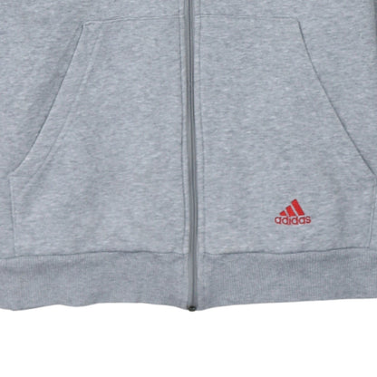 Adidas Boys Grey & Navy Full Zip Colourblock Hoodie 13-14 Years