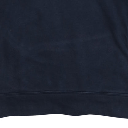 Champion Women Navy Blue 1/4 Zip Hooded Sweatshirt Size L