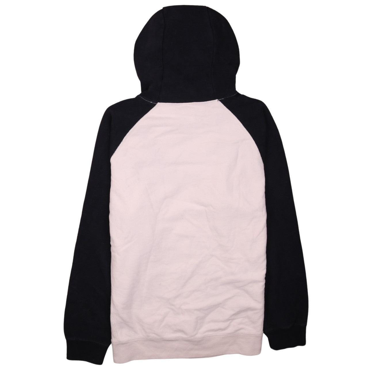 GAP Men's Black Beige Pullover Hoodie Size L Fleece Cotton Blend
