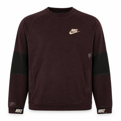 Nike Men’s Brown Crew Neck Logo Sweatshirt Size M Pullover