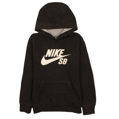 Nike Boys Black Hoodie 12-13 Years Pullover Fleece Graphic Print