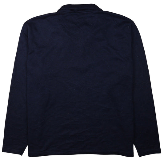 Wrangler Men's Blue 1/4 Zip Fleece Sweatshirt XXL