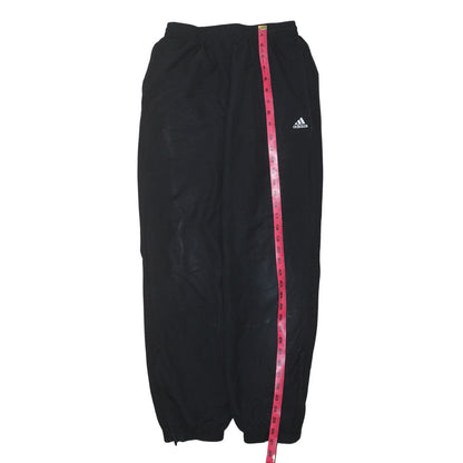 adidas Boys Black Track Pants 13-14 Years Elastic Waist Moisture Wicking