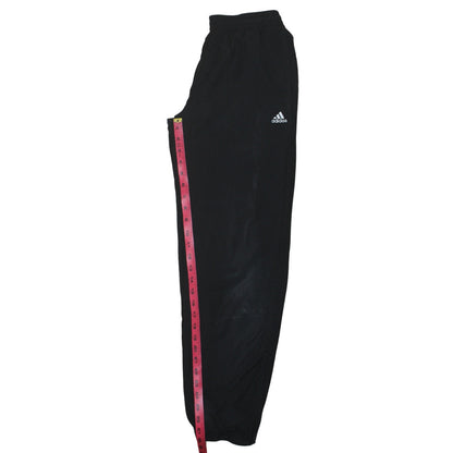 adidas Boys Black Track Pants 13-14 Years Elastic Waist Moisture Wicking